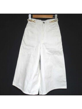 Celine Cleaned Era Triomphe Signature Wide Gaucho Denim Pants